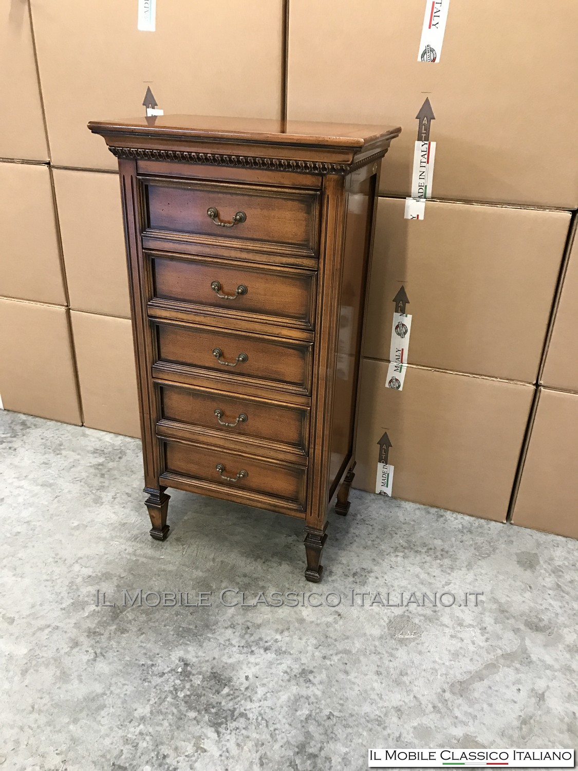 Cassettiera classica legno personalizzata